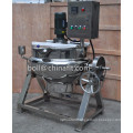 industrial tilting jacketed cooking pot with mixer